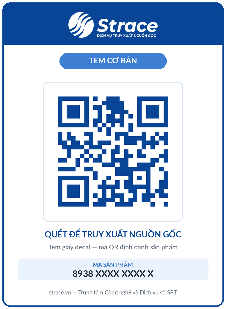 Mẫu tem truy xuất nguồn gốc cơ bản Strace